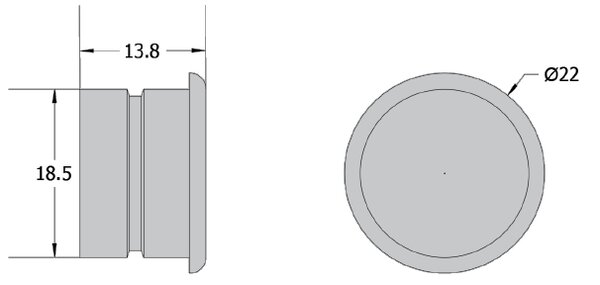 LED-lumin Dotykový vypínač/stmívač do nábytku – černý/bílý Barva produktu: Bílá