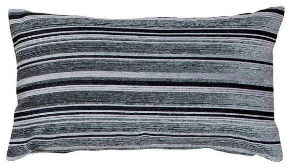 Povlak SOFA proužky ocelová šedočerná 30 x 50 cm