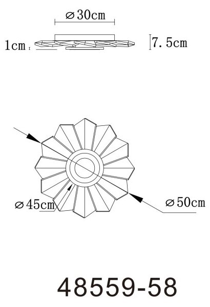 Globo ALWINA 48559-58 LED přisazené stropní svítidlo | 58W LED | 3190lm