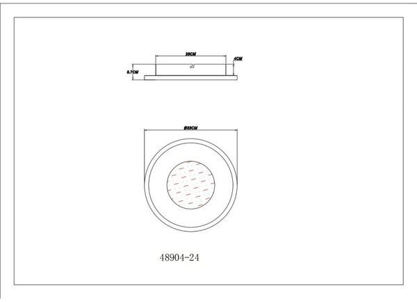 Globo WILEY 48904-24 LED přisazené stropní svítidlo | 24W LED | 1000lm