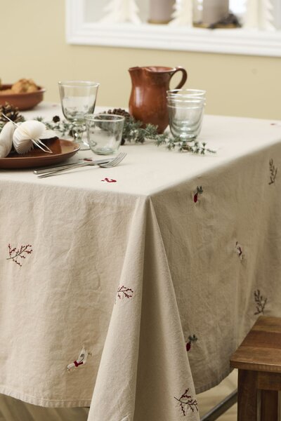 Vyšívaný vánoční ubrus Christmas Patterns 150 × 150 cm