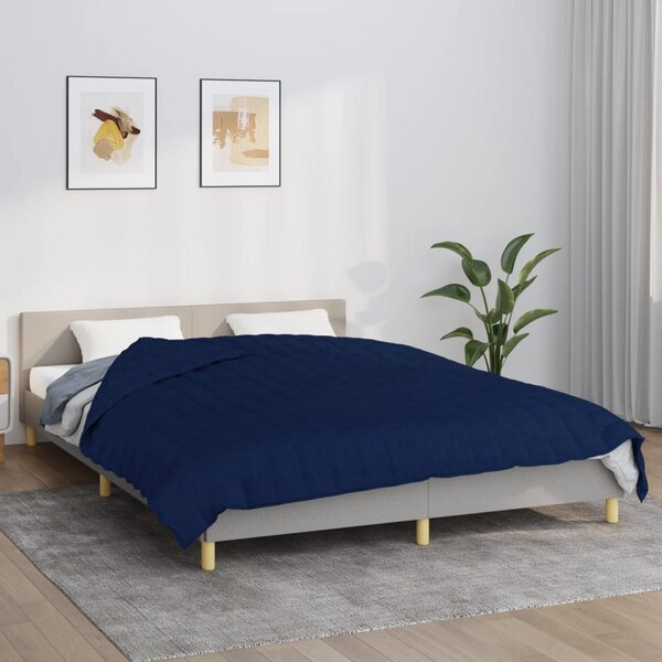 Zátěžová deka modrá 200 x 230 cm 13 kg textil