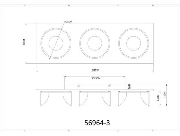 Globo RAYMOND 56964-3 LED bodové stropní svítidlo | 24W LED | 1000lm | 3000K