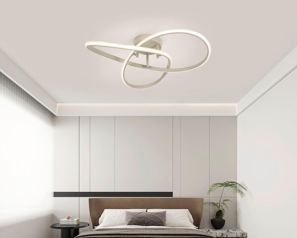 STROPNÍ LED SVÍTIDLO, 55/55/15 cm Novel - Stropní svítidla