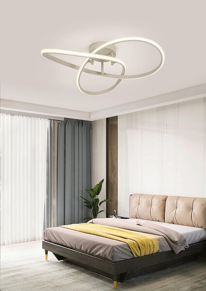 STROPNÍ LED SVÍTIDLO, 55/55/15 cm Novel - Stropní svítidla
