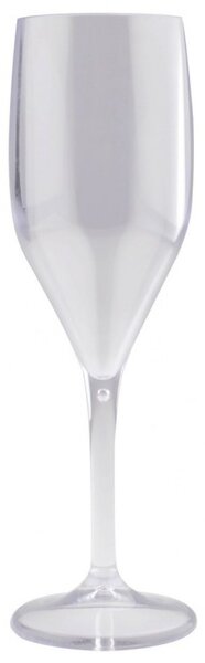 Nerozbitná čirá plastová Flute sklenice na šampus nebo prosecco 150 ml