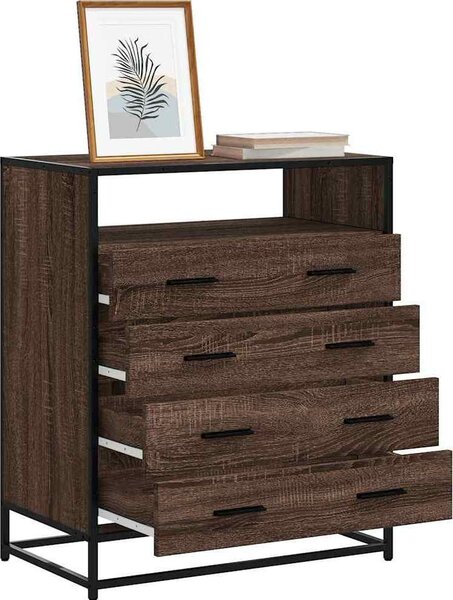 VidaXL Komoda se zásuvkami 70x41x83,5 cm kompozitní dřevo [8010314] Barva: kouřový dub