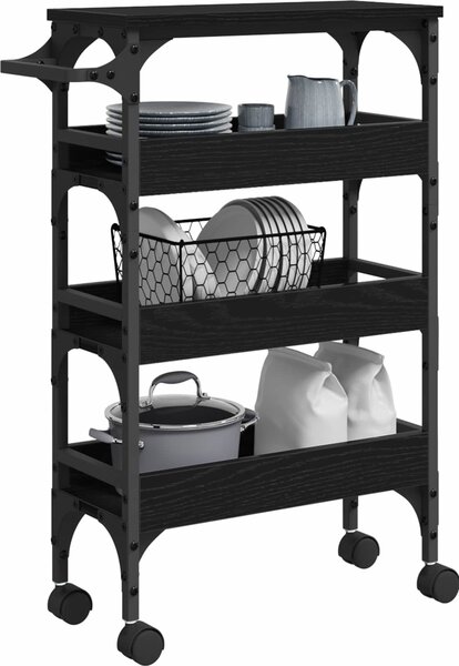 VidaXL Kuchyňský vozík 53 x 20 x 76 cm kompozitní dřevo [883024] Barva: kouřový dub