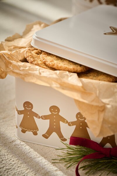 Plechová dóza Gingerbread Couples Square