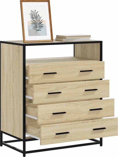 VidaXL Komoda se zásuvkami 70x41x83,5 cm kompozitní dřevo [8010314] Barva: kouřový dub