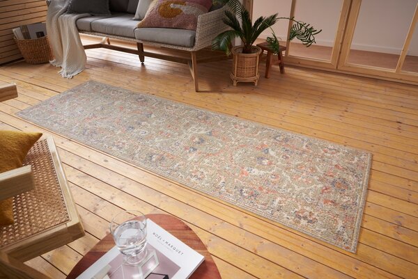 Hanse Home, Běhoun Cairo 105587 Port Said Cream Red – na ven i na doma, 80x200, oranžová, chodba / předsíň