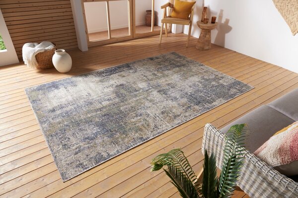 Hanse Home, Kusový koberec Cairo 105586 Gizeh Cream Blue – na ven i na doma, 160x235, modrá, chodba / předsíň