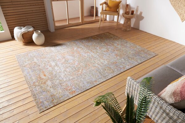 Hanse Home, AKCE: 120x170 cm Kusový koberec Cairo 105587 Port Said Cream Red – na ven i na doma, oranžová, chodba / předsíň