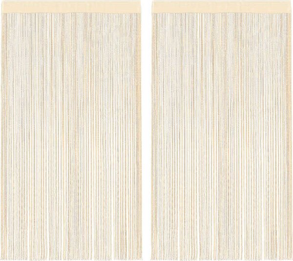 VidaXL Provázkové záclony 2 ks 100x250 cm [132402] Barva: Béžová