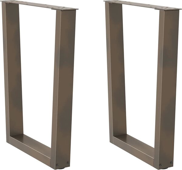 VidaXL Nohy k jídelnímu stolu ve tvaru V, 2 ks, , 70 x (72-73,3) cm, ocel [4012645] Barva: Černá