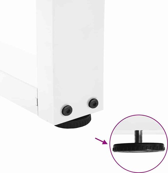 VidaXL Nohy k jídelnímu stolu ve tvaru V, 2 ks, , 70 x (72-73,3) cm, ocel [4012645] Barva: Černá