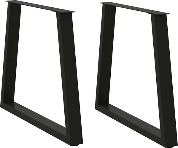 VidaXL Nohy k jídelnímu stolu ve tvaru V, 2 ks, , 80 x (72-73,3) cm, ocel [4012574] Barva: Černá