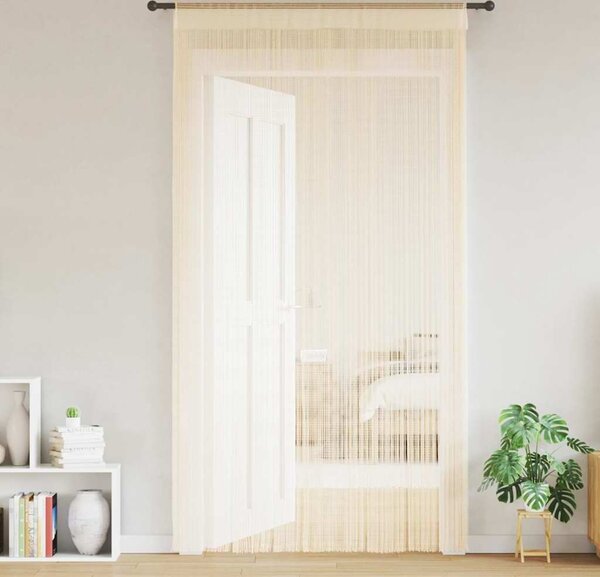 VidaXL Provázkové záclony 2 ks 100x250 cm [132402] Barva: Béžová