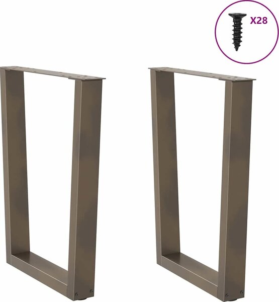 VidaXL Nohy k jídelnímu stolu ve tvaru V, 2 ks, , 70 x (72-73,3) cm, ocel [4012645] Barva: Černá
