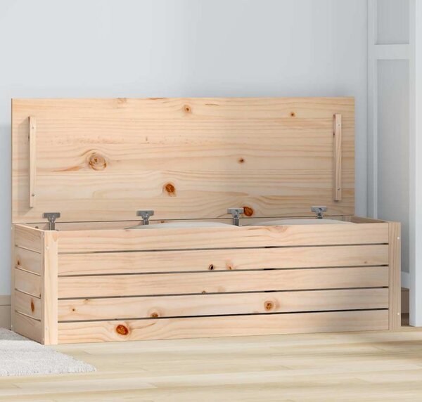 VidaXL Úložný box 109x36,5x33 cm masivní borové dřevo [865371] Barva: Přírodní