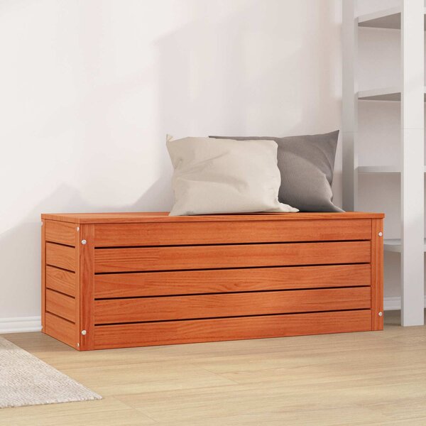 VidaXL Úložný box 109x36,5x33 cm masivní borové dřevo [865371] Barva: Přírodní