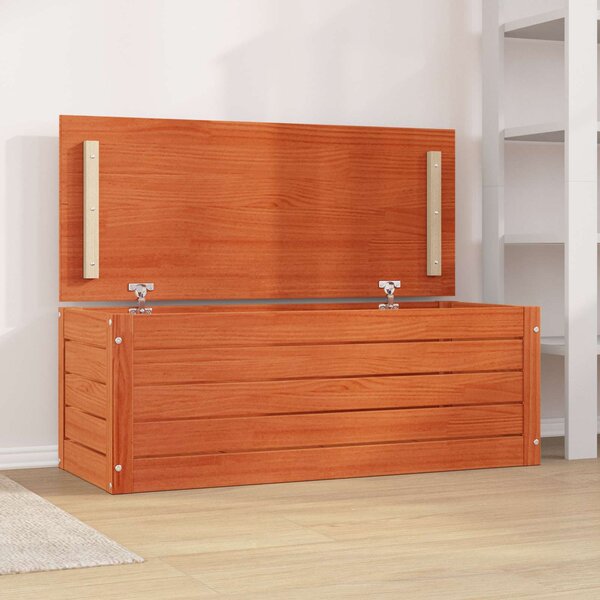 VidaXL Úložný box 109x36,5x33 cm masivní borové dřevo [865371] Barva: Přírodní