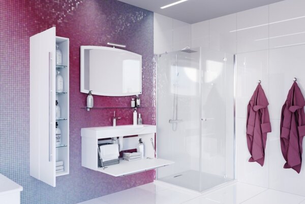 Lavedo Sorizo White 190 vysoká závěsná skříňka do koupelny