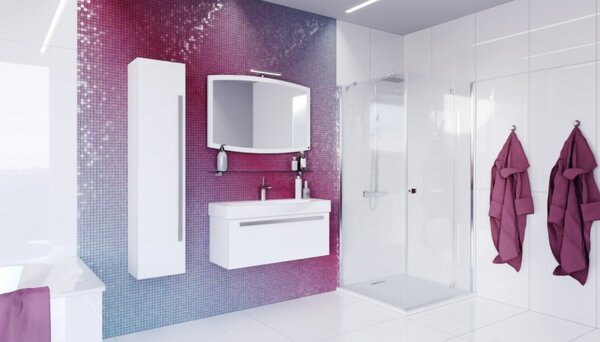 Lavedo Sorizo White 190 vysoká závěsná skříňka do koupelny