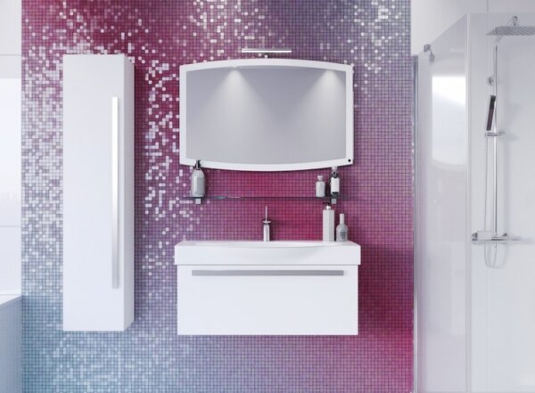 Lavedo Sorizo White 190 vysoká závěsná skříňka do koupelny
