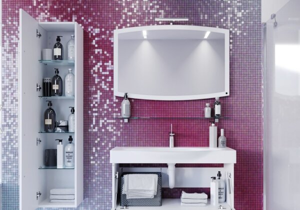 Lavedo Sorizo White 190 vysoká závěsná skříňka do koupelny
