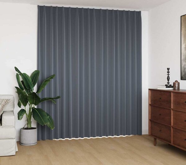 VidaXL Zatemňovací závěs s háčky 290 x 245 cm [134449] Barva: Šedá