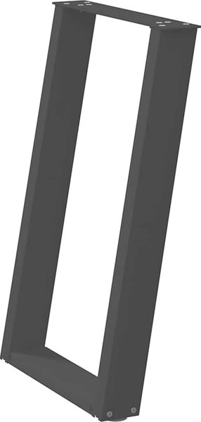 VidaXL Nohy k jídelnímu stolu ve tvaru U, 2 ks, ocel, 50 x (72-73) cm, ocel [4012785] Barva: Černá