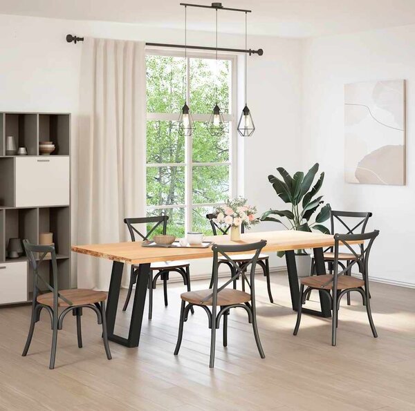 VidaXL Nohy k jídelnímu stolu ve tvaru U, 2 ks, ocel, 50 x (72-73) cm, ocel [4012785] Barva: Černá