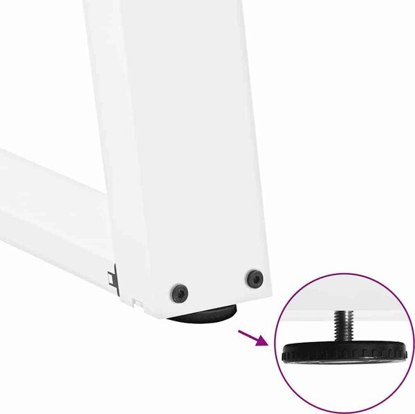 VidaXL Nohy k jídelnímu stolu ve tvaru U, 2 ks, ocel, 50 x (72-73) cm, ocel [4012785] Barva: Černá