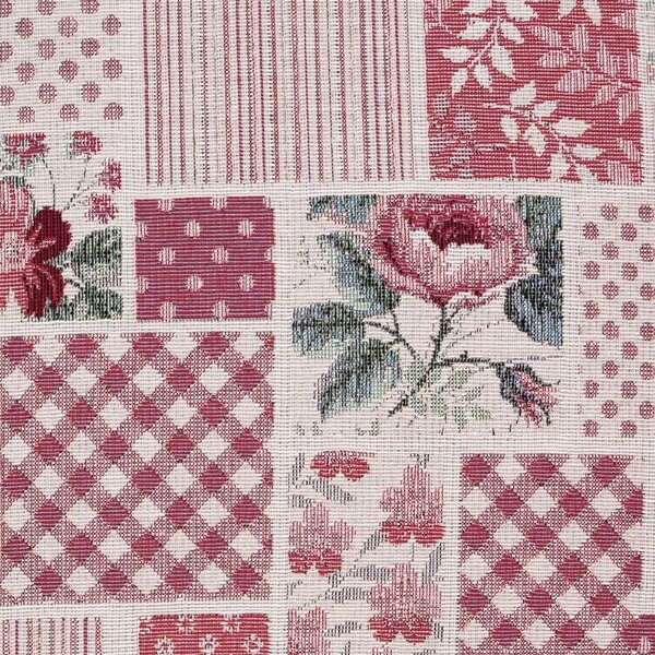 Povlak SOFA patchwork červenobéžová 45 x 45 cm