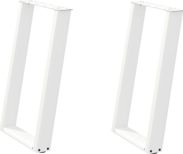 VidaXL Nohy k jídelnímu stolu ve tvaru U, 2 ks, ocel, 50 x (72-73) cm, ocel [4012785] Barva: Černá