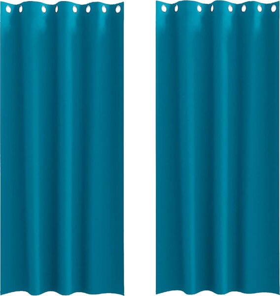 VidaXL Závěsy na zatemnění s kroužky 2 ks 260 x 140 cm [4107422] Barva: Fialová
