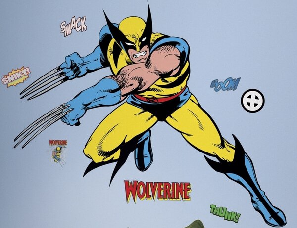 Samolepky na zeď. Obrázky z komiksu Wolverine