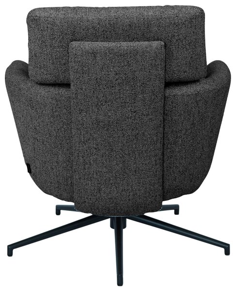 RELAXAČNÍ KŘESLO, kov, textil, černá, tmavě šedá Dieter Knoll - Relaxační křesla