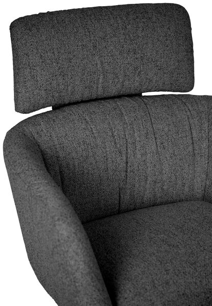 RELAXAČNÍ KŘESLO, kov, textil, černá, tmavě šedá Dieter Knoll - Relaxační křesla