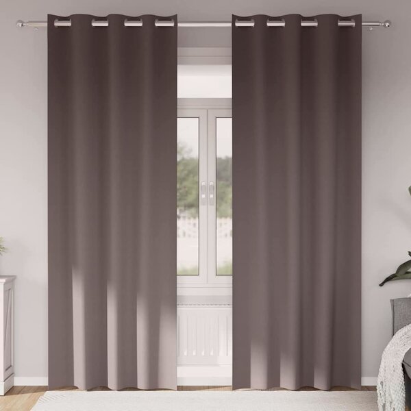 VidaXL Závěsy na zatemnění s kroužky 2 ks 260 x 140 cm [4107422] Barva: Fialová