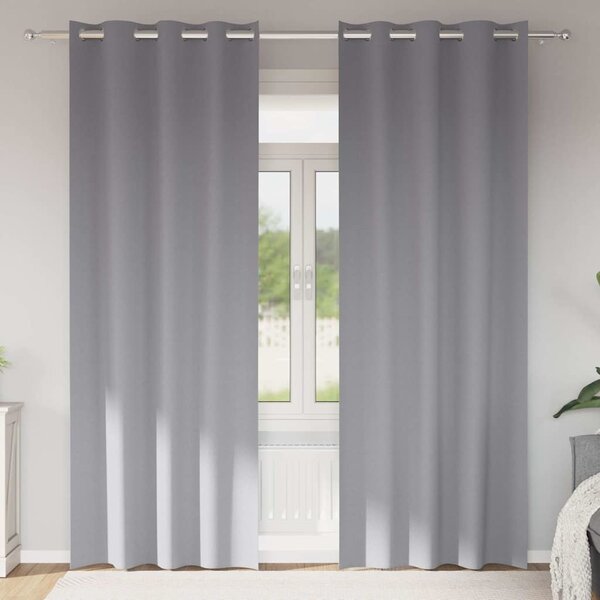 VidaXL Závěsy na zatemnění s kroužky 2 ks 260 x 140 cm [4107422] Barva: Fialová