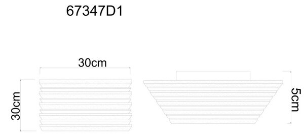 Globo HAYDEN 67347D1 LED přisazené stropní svítidlo | 15W LED | 800lm | 3000K