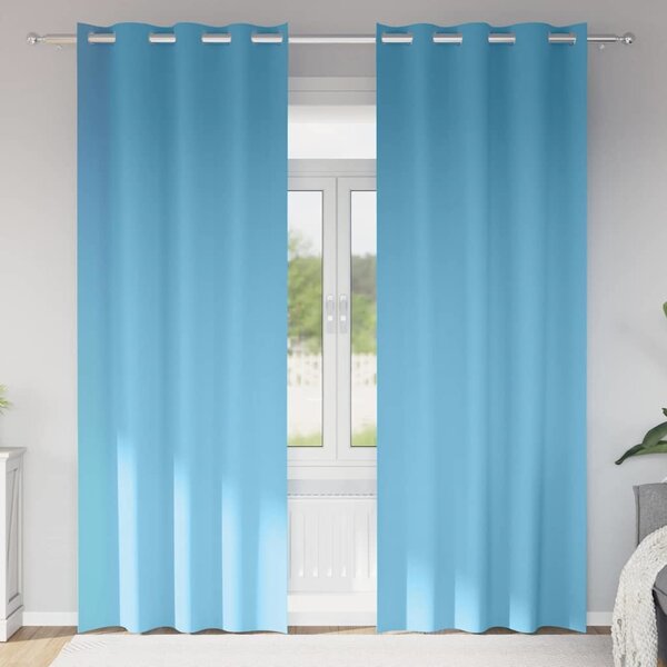 VidaXL Závěsy na zatemnění s kroužky 2 ks 260 x 140 cm [4107422] Barva: Fialová
