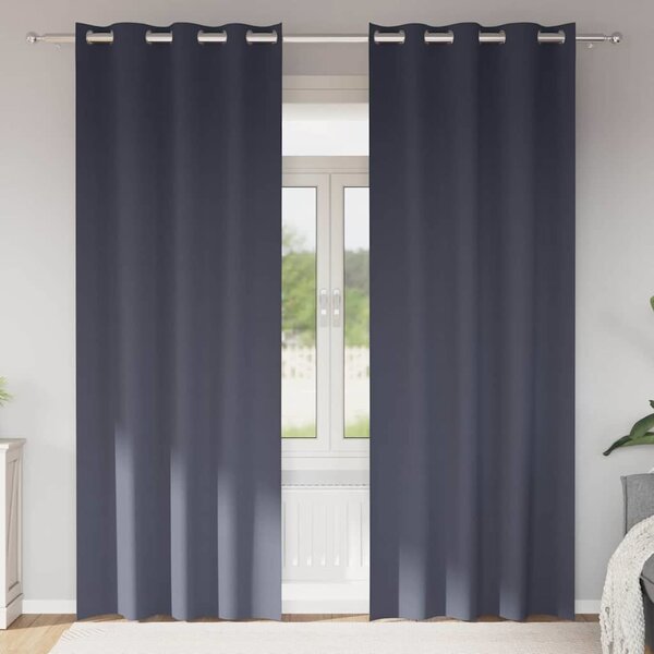 VidaXL Závěsy na zatemnění s kroužky 2 ks 260 x 140 cm [4107422] Barva: Fialová