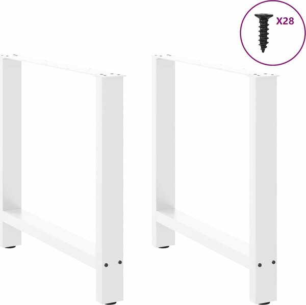 VidaXL Nohy k jídelnímu stolu z oceli 2 ks 80 x (72-73) cm ocel [4013312] Barva: Černá