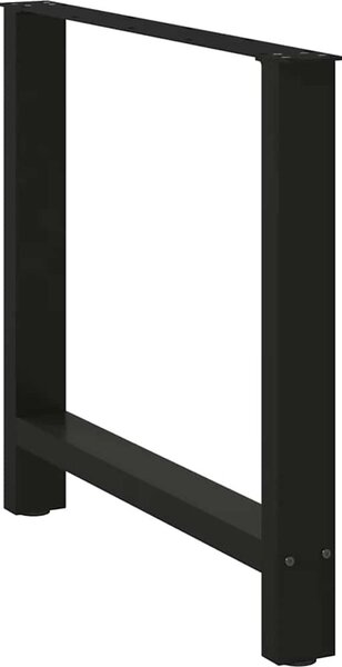 VidaXL Nohy k jídelnímu stolu z oceli 2 ks 80 x (72-73) cm ocel [4013312] Barva: Černá