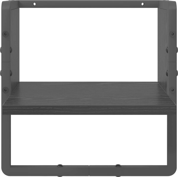 VidaXL 4dílná sada nástěnných polic s tyčí kompozitní dřevo [882846] Barva: kouřový dub