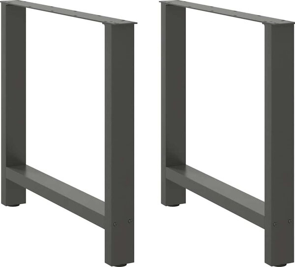 VidaXL Nohy k jídelnímu stolu z oceli 2 ks 80 x (72-73) cm ocel [4013312] Barva: Černá