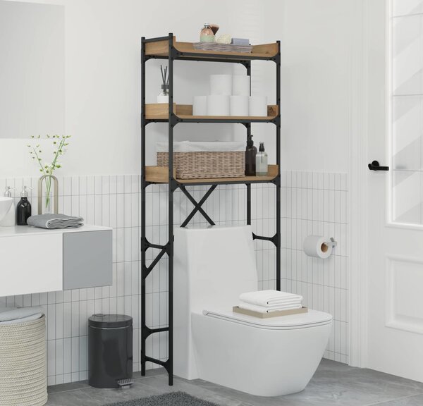 VidaXL Regál nad pračku 67 x 25 x 163 cm kompozitní dřevo [883552] Barva: dub sonoma